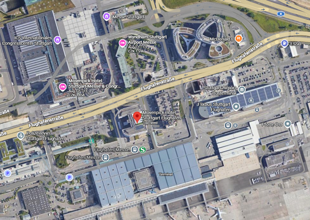Mapa hotel Movenpick Stuttgart